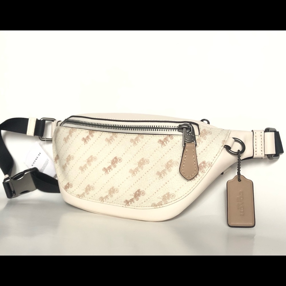 Coach Warren Mini Belt Bag With Horse And Carriage Dot Print